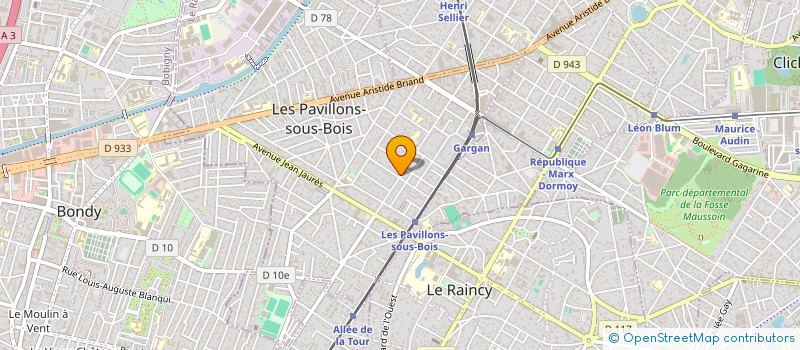 localisation de l'entreprise SARL PRM SERVICES  LES PAVILLONS-SOUS-BOIS