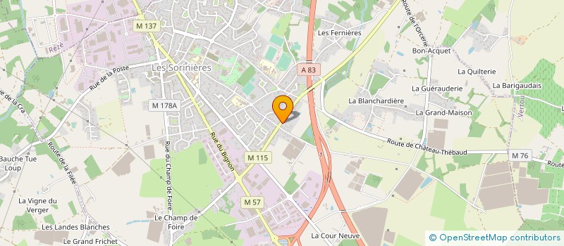 localisation de l'entreprise SARL PRO-ELEC 44 à LES SORINIERES