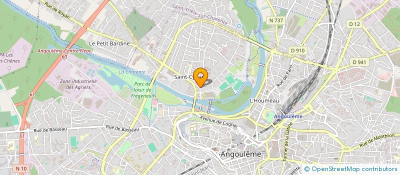 localisation de l'entreprise SARL PRO'PEINTURE 16 à ANGOULEME