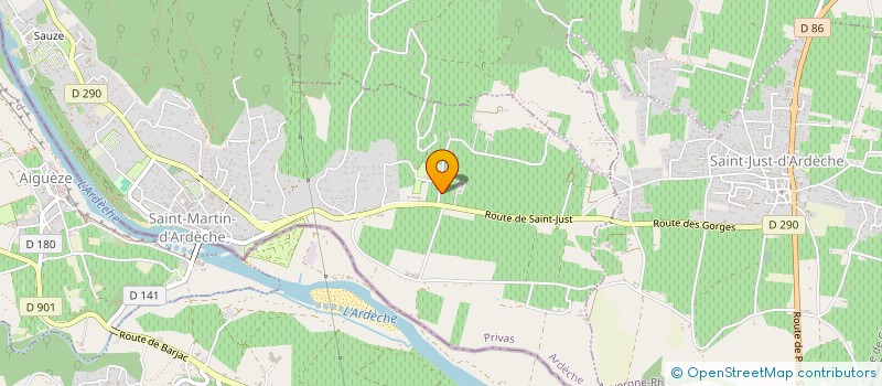 localisation de l'entreprise SARL PROCONFORT  SAINT-JUST-D'ARDECHE