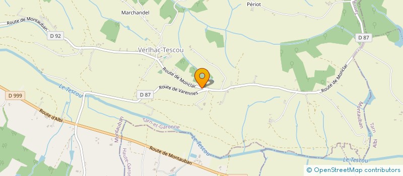 localisation de l'entreprise SARL PRODUITS DE LA CAMPAGNE  VERLHAC-TESCOU