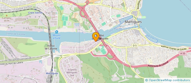 localisation de l'entreprise SARL PROGEFI à MARTIGUES