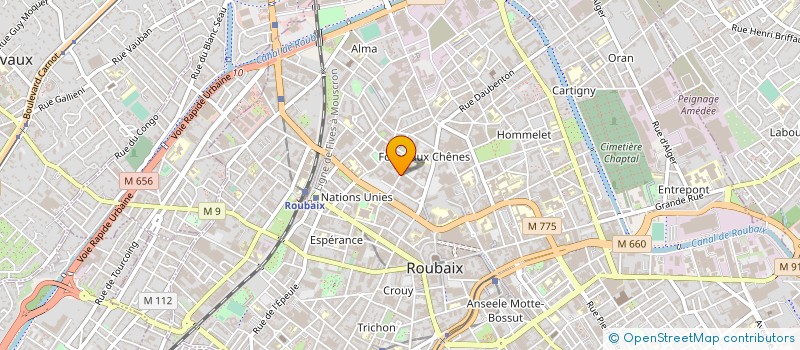 localisation de l'entreprise SARL PROJINVEST à ROUBAIX