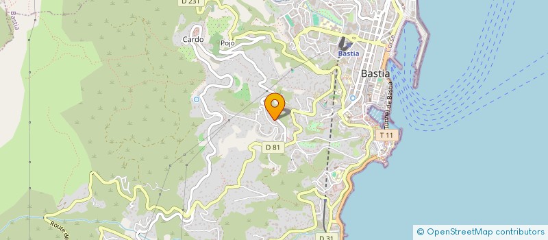 localisation de l'entreprise SARL PUBLI LIVE à BASTIA