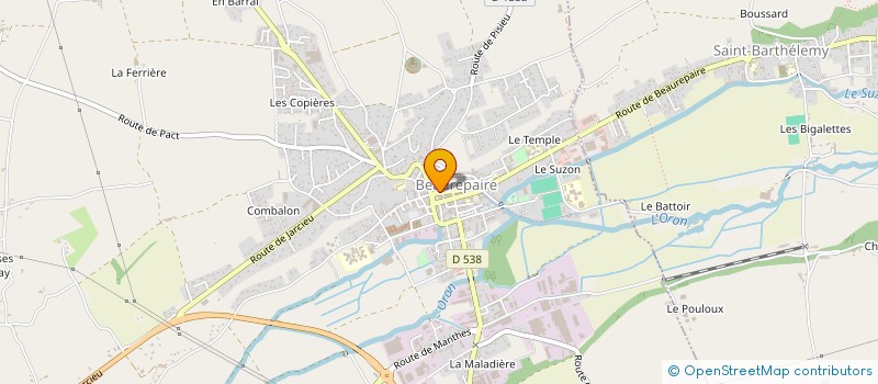 localisation de l'entreprise SARL PUPAT FLEURS à BEAUREPAIRE