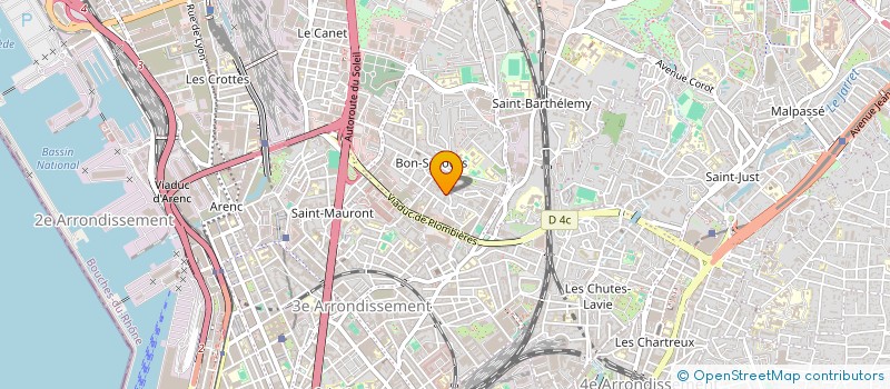 localisation de l'entreprise SARL QTM COM  MARSEILLE 14