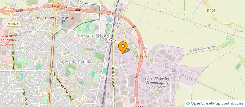 localisation de l'entreprise SARL QUAD 21 à DIJON
