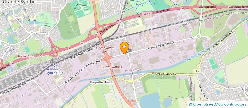 localisation de l'entreprise SARL QUALI TOITURE à DUNKERQUE
