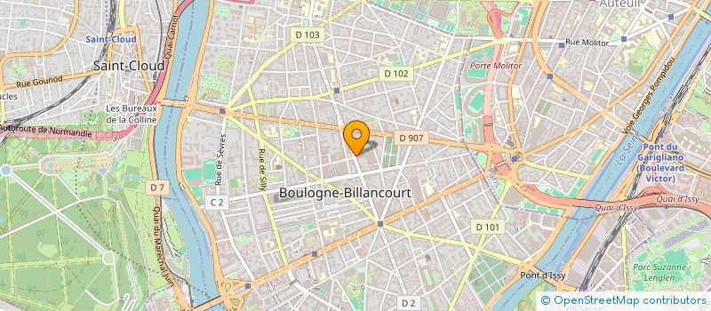 localisation de l'entreprise SARL QUATRAS  BOULOGNE-BILLANCOURT