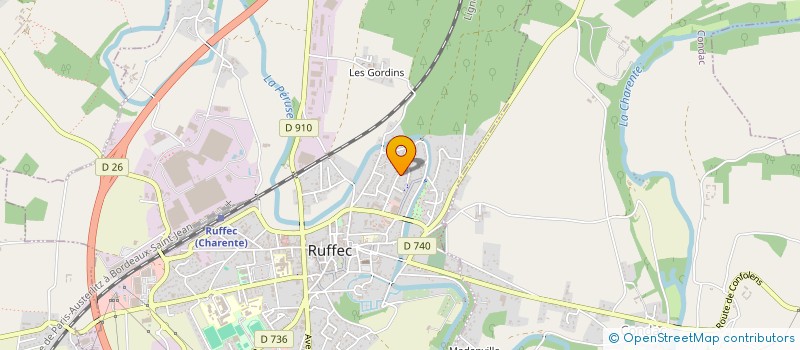 localisation de l'entreprise SARL QUINJAR à RUFFEC