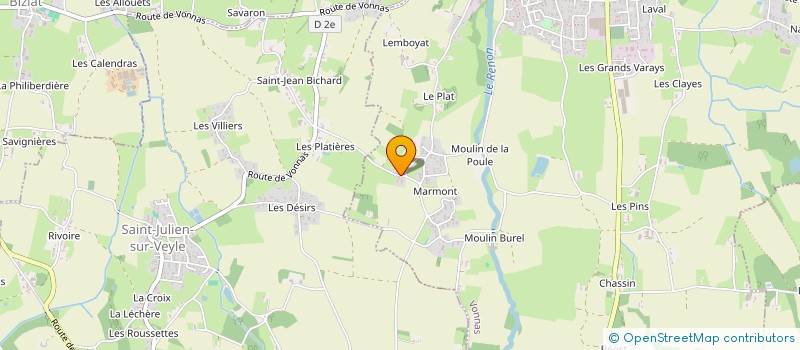 localisation de l'entreprise SARL R.A. PLOMBERIE  VONNAS