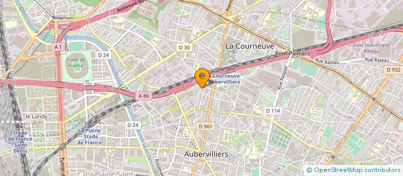 localisation de l'entreprise SARL R M C BATIMENT à LA COURNEUVE