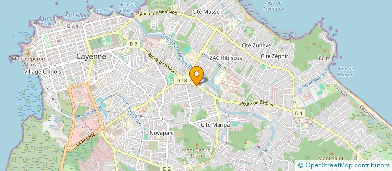 localisation de l'entreprise SARL R2L GUYANE  CAYENNE