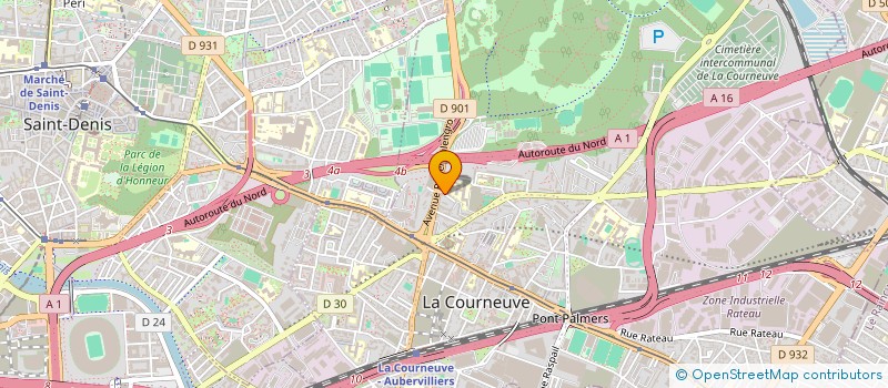 localisation de l'entreprise SARL RAJAH à LA COURNEUVE