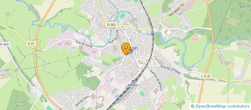 localisation de l'entreprise SARL RAPID'AUTO SERVICE 02 à HIRSON