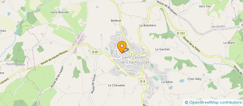 localisation de l'entreprise SARL RAYNARD  ST LAURENT-DE-CHAMOUSSET