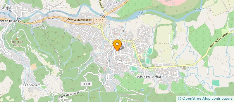 localisation de l'entreprise SARL RAYNAUD à CERET