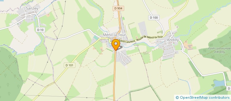 localisation de l'entreprise SARL RELAIS MON PLAISIR  MENIL-LA-TOUR