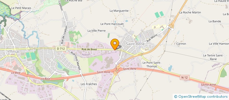 localisation de l'entreprise SARL RENE RAULT  HILLION