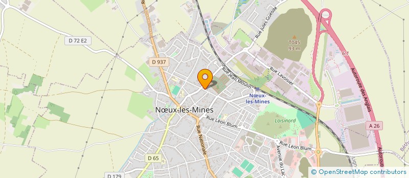 localisation de l'entreprise SARL RENIER - GARAGE NOEUXOIS à NOEUX LES MINES