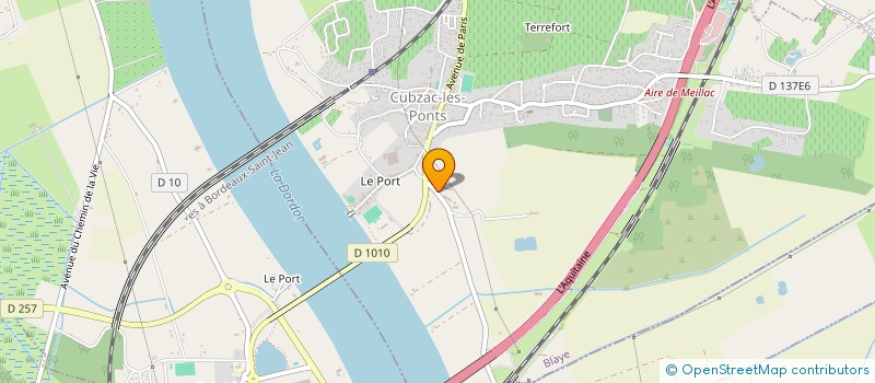 localisation de l'entreprise SARL RENOVIA 33 à CUBZAC-LES-PONTS