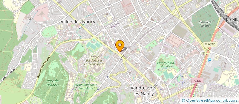 localisation de l'entreprise SARL REPRO 54 BRABOIS  NANCY