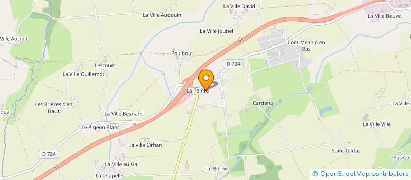 localisation de l'entreprise SARL RESEAU 7 à GUEGON