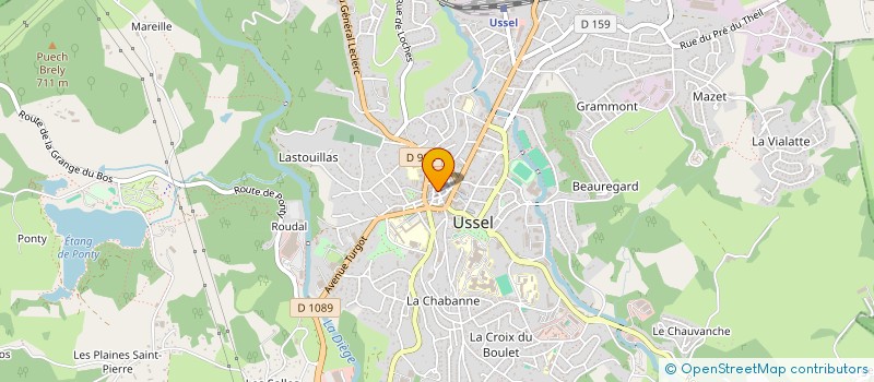 localisation de l'entreprise SARL RESIDENCE LES HAUTS D'USSEL  USSEL