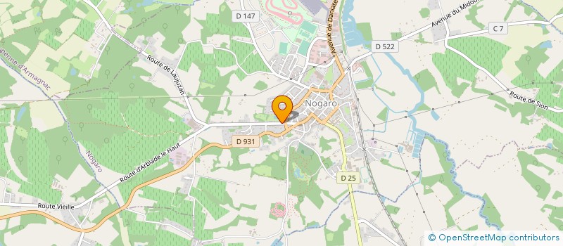 localisation de l'entreprise SARL RESIDENCE RETRAITE DU BAS ARMAGNAC  NOGARO