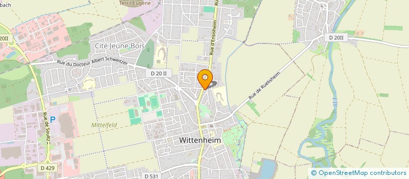 localisation de l'entreprise SARL RESTAURANT LA PETITE NOTE  WITTENHEIM