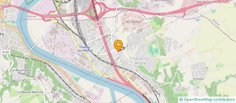 localisation de l'entreprise SARL RESTAURANT LE COTEAU  CHASSE-SUR-RHONE