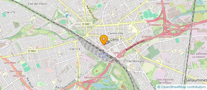 localisation de l'entreprise SARL REVE DE RONDE LINGERIE  LENS