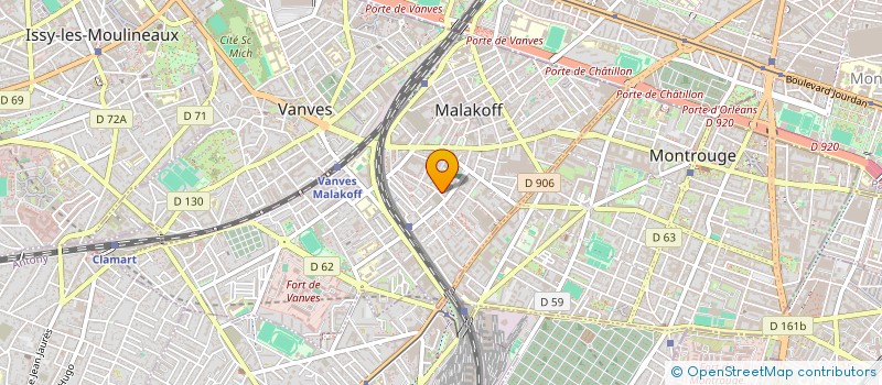 localisation de l'entreprise SARL REVERT BRUNO  MALAKOFF