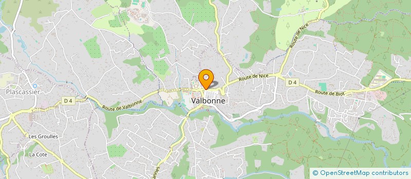 localisation de l'entreprise SARL RG  VALBONNE
