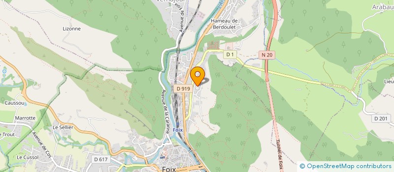 localisation de l'entreprise SARL RIEUBLAND ET FILS à FOIX