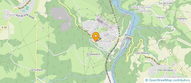 localisation de l'entreprise SARL RIGHINI THIERRY à INJOUX-GENISSIAT