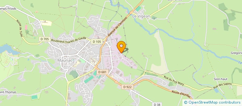 localisation de l'entreprise SARL RITOU à MAURIAC
