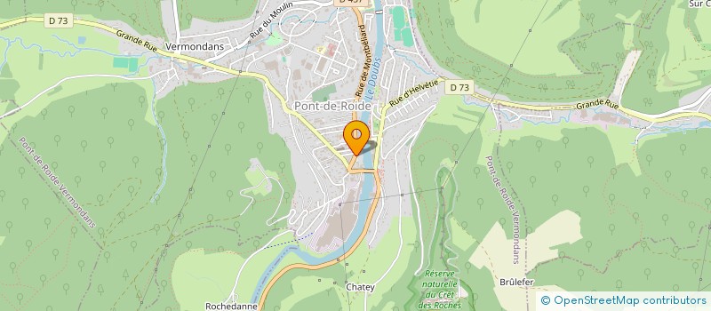 localisation de l'entreprise SARL RIVE GAUCHE  PONT-DE-ROIDE-VERMONDANS