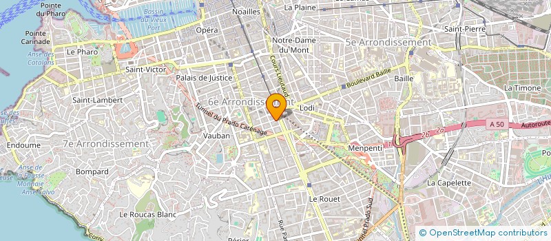 localisation de l'entreprise SARL RIVE SUD à MARSEILLE 6EME