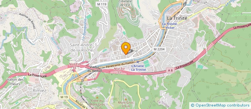localisation de l'entreprise SARL RIVIERA MACONNERIE ETANCHEITE à NICE