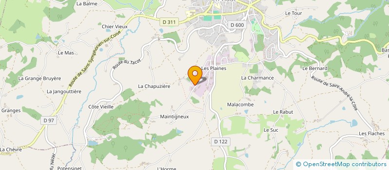 localisation de l'entreprise SARL RIVOLLIER T P à SAINT-MARTIN-EN-HAUT