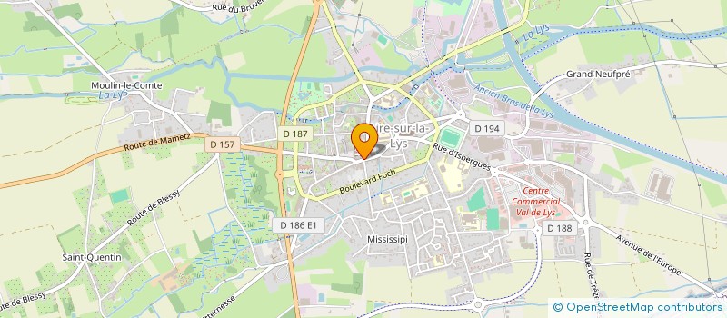 localisation de l'entreprise SARL RMT CINDY  AIRE-SUR-LA-LYS