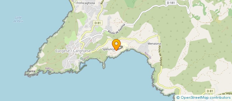 localisation de l'entreprise SARL ROC E MARE  CARGESE