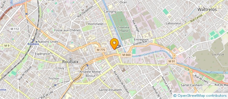 localisation de l'entreprise SARL ROGER MEERSSCHAERT à ROUBAIX