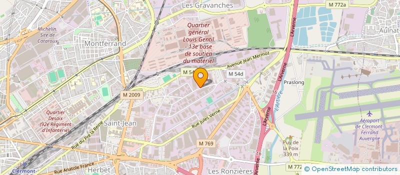 localisation de l'entreprise SARL ROSSIGNOL à CLERMONT-FERRAND