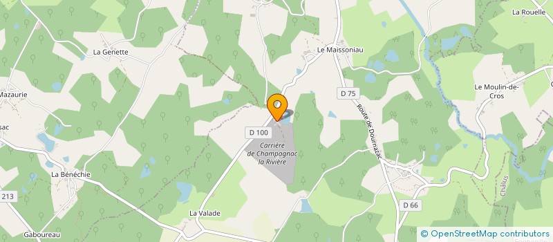 localisation de l'entreprise SARL ROUGIER TRANS-EXPORT à CHAMPAGNAC-LA-RIVIERE