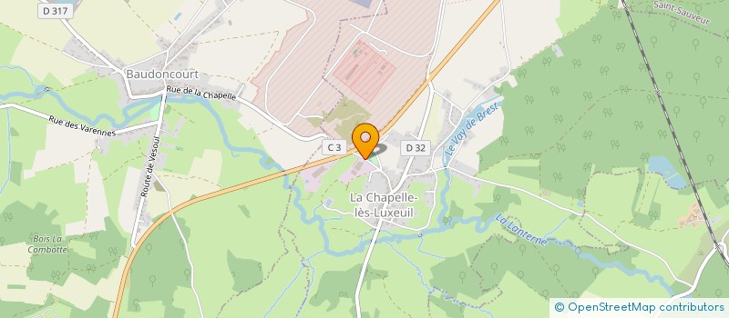 localisation de l'entreprise SARL ROUSSEL TOITURE  LA CHAPELLE-LES-LUXEUIL