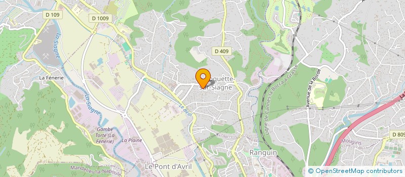 localisation de l'entreprise SARL ROUSTAN   TOMASI DEFISCALISATION ET PLACEMENTS  LA ROQUETTE-SUR-SIAGNE