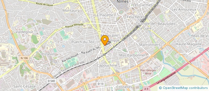 localisation de l'entreprise SARL ROUTE 66 à NIMES