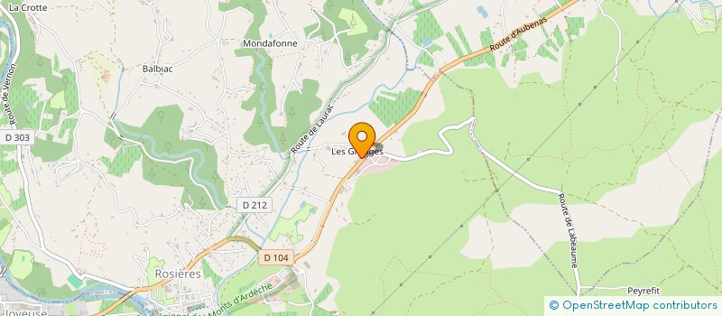 localisation de l'entreprise SARL ROUVIERE à ROSIERES